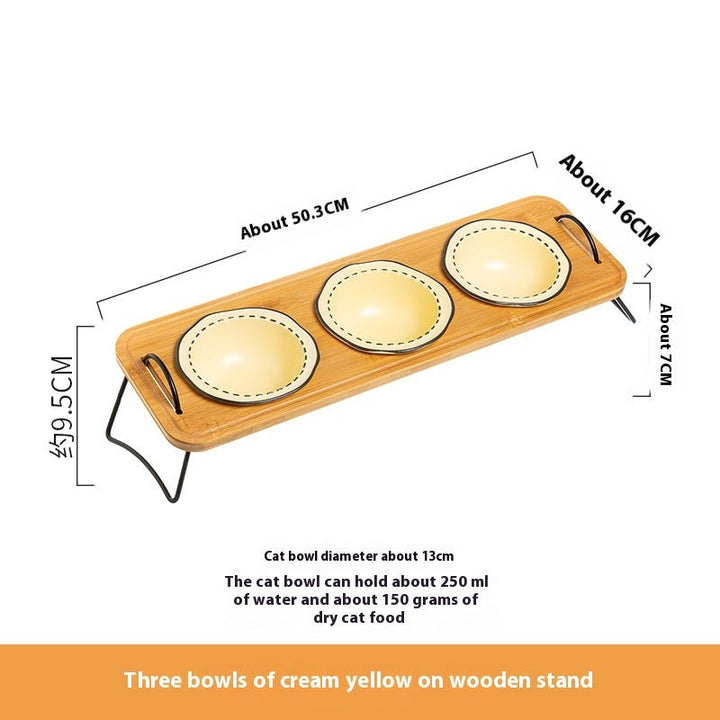 Elevate Your Pet's Dining Experience with the Wooden Pet Bowl Rack
